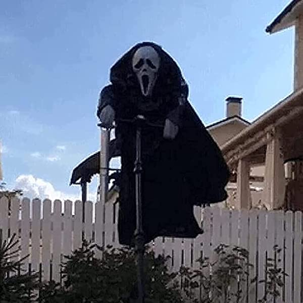 Ghostface Scream Scarecrow. Screaming Scarecrow Wind. Halloween Scary Grim Reaper Garden Decoration Outdoor Halloween Scream Ghost Decor Halloween Horrifying Decor - FOFOPO