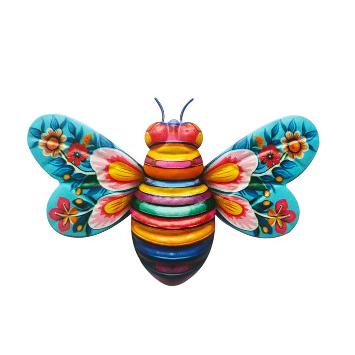 Iron Bee Art Sculpture Hanging Wall Decorations for Garden - FOFOPO