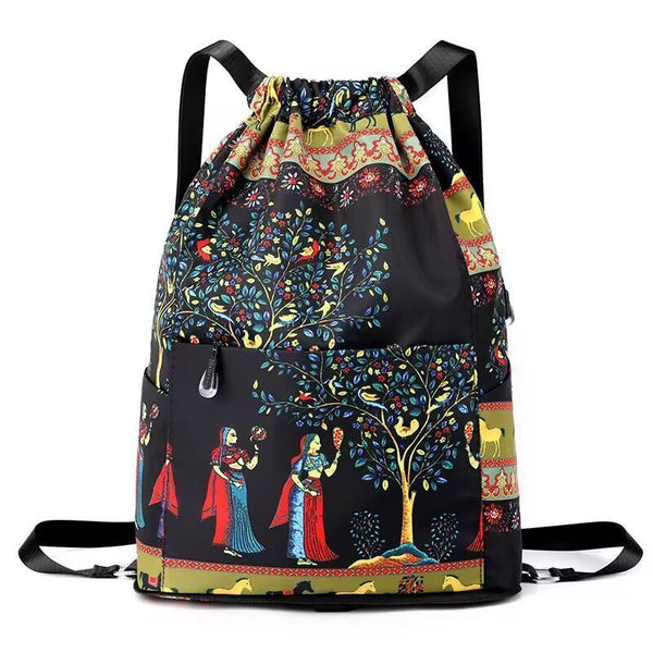 🔥Drawstring Foldable Large Capacity Travel Sports Backpack