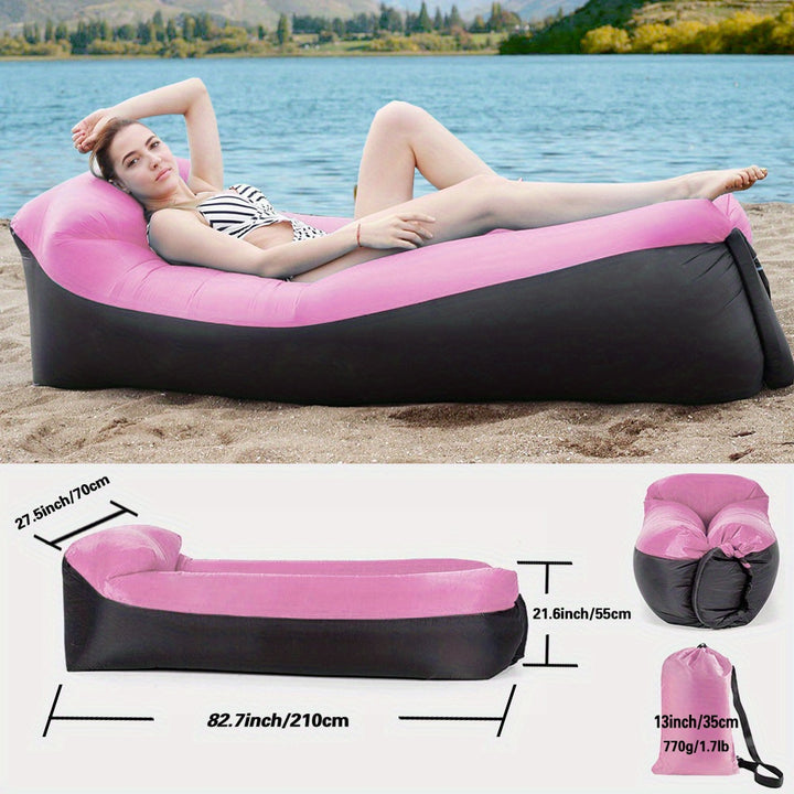 Inflatable Lounger Air Sofa Hammock - Portable, Waterproof & Leakproof - FOFOPO