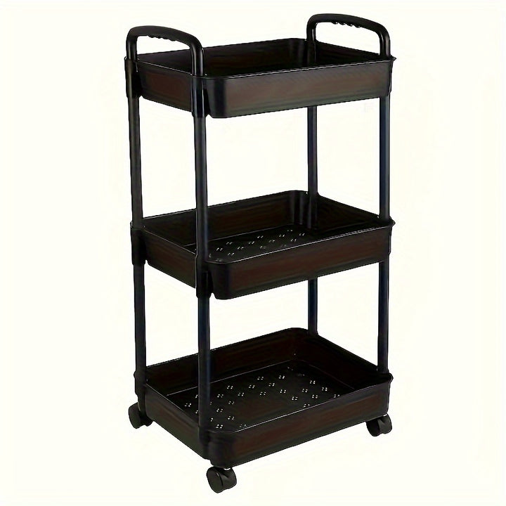 Kitchen Floor Storage Rack, Living Room Bedroom Bedside Multi-layer Storage Rack With Wheels - FOFOPO