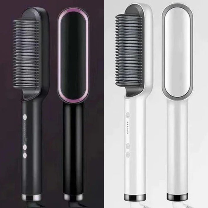 2 in 1 Negative Ion Hair Straightener Styling Comb - FOFOPO