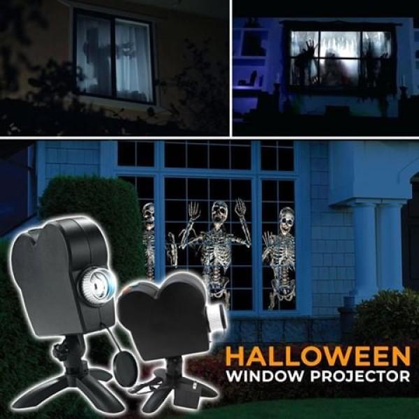 Halloween Christmas Holographic Window Projection. Window Wonderland Projector - FOFOPO