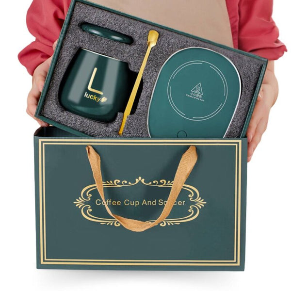 Ceramic Mug Set Mug and Warmer – Best Mug for Christmas