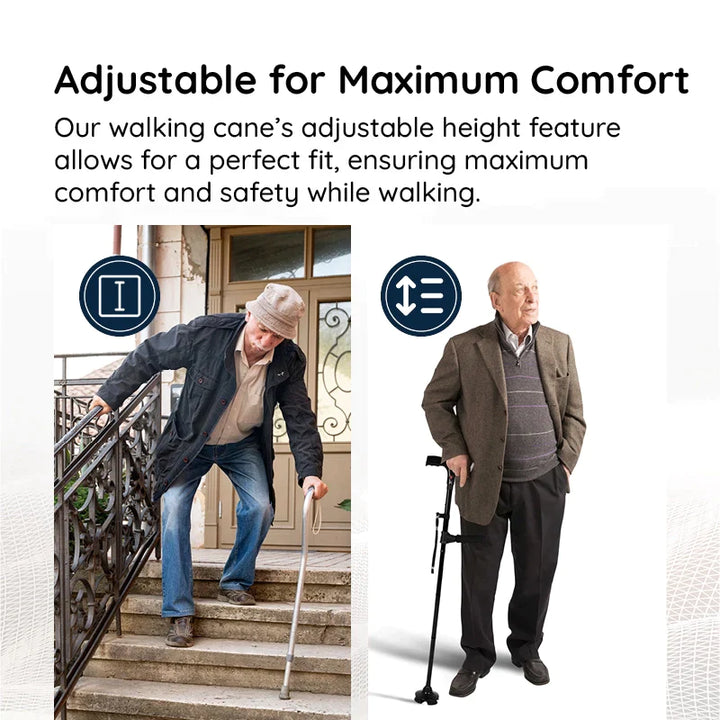 Multi-Functional Foldable LED Walking Cane - FOFOPO