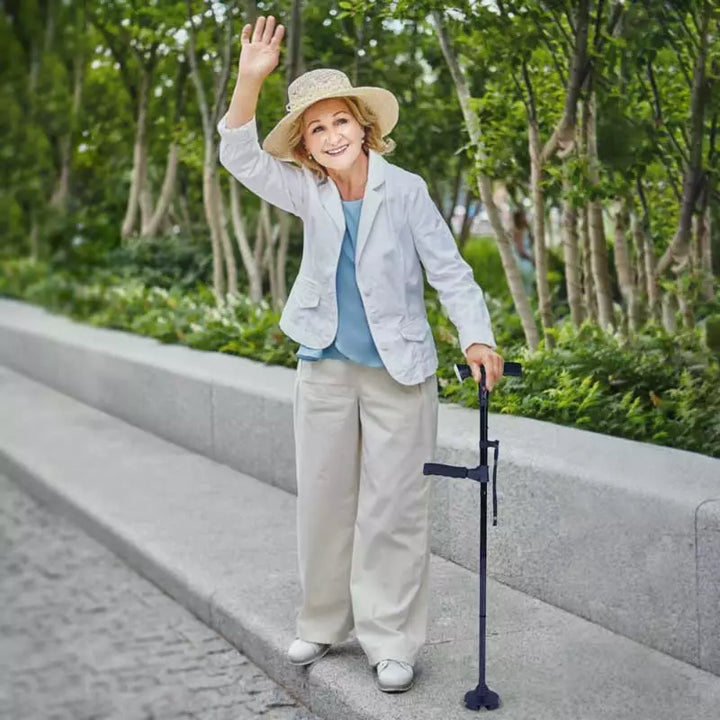 Multi-Functional Foldable LED Walking Cane - FOFOPO