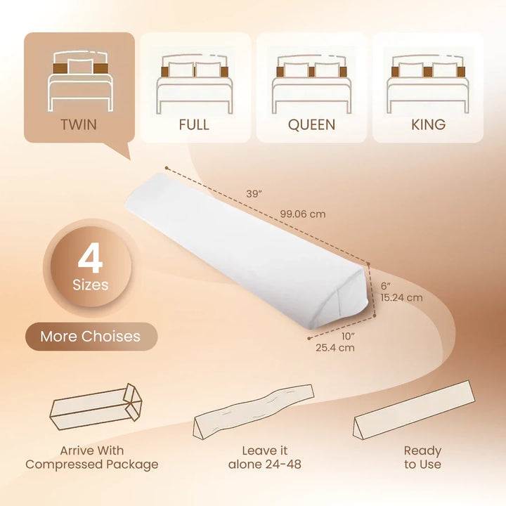 Bed Wedge Pillow for Headboard Gap/Bed Wedge Gap Filler/Mattress Wedge to Fill Bed Gap Between Headboard and Mattress - FOFOPO