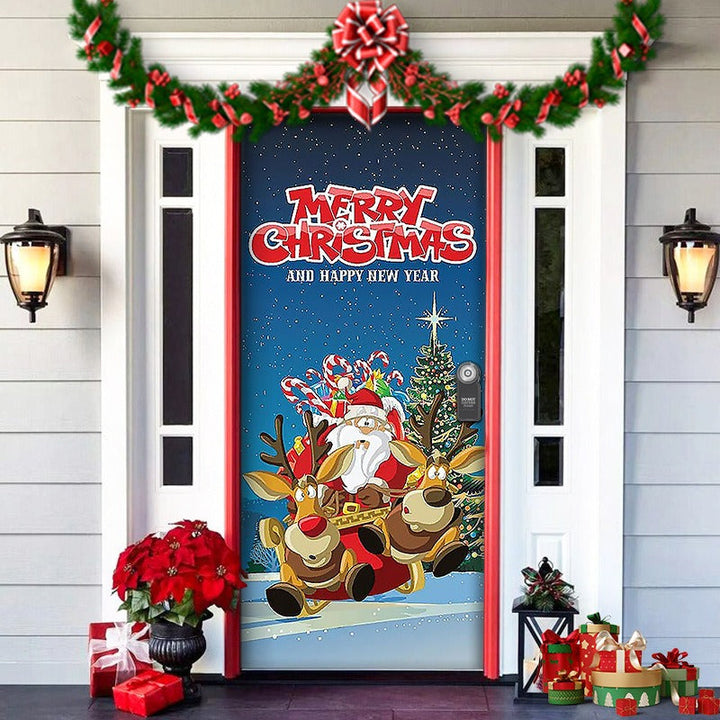 Nightmare Before Christmas Outdoor Decorations Props Christmas Elves Door Cover - FOFOPO