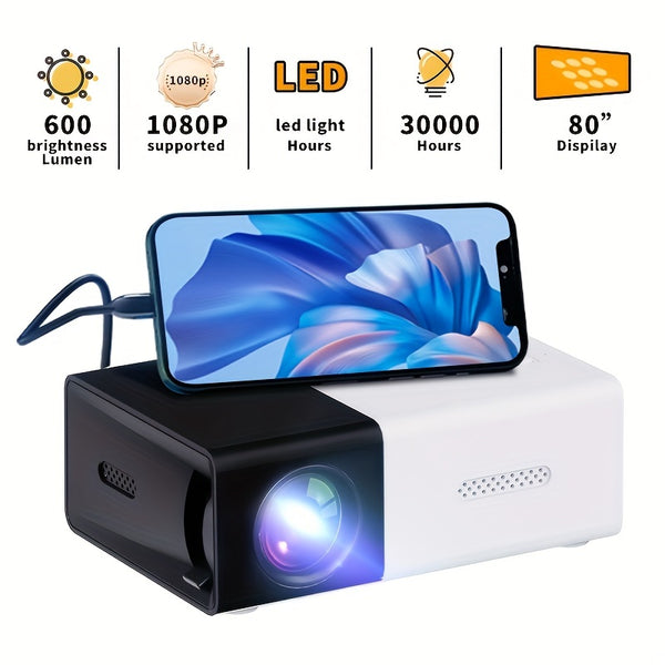 HD Mini Projector, Portable Outdoor Movie Projector - FOFOPO