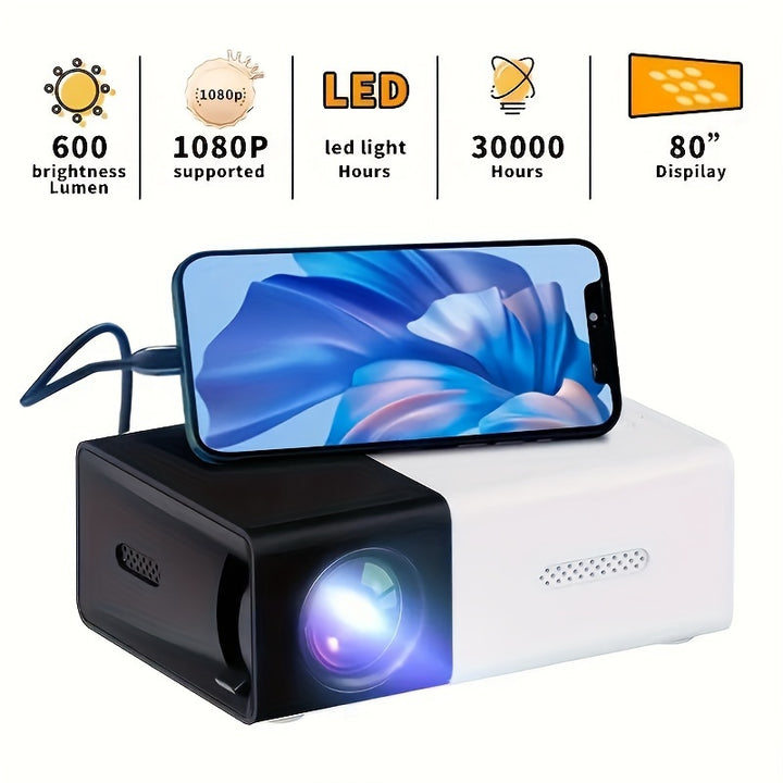 3000+ Lumen Ultra-Bright HD Mini Projector - FOFOPO