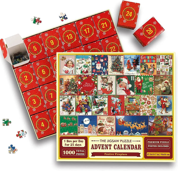 Christmas Advent Calendar Jigsaw Puzzle 1000pcs - FOFOPO