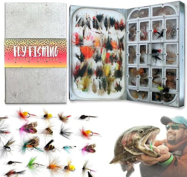 Fly Fishing Advent Calendar – Handmade Flies + Waterproof Fly Box