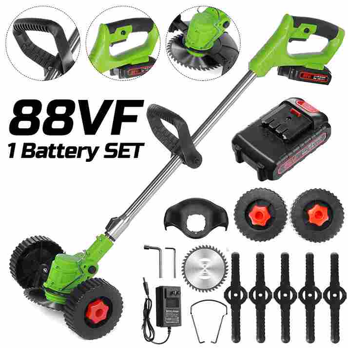 88V Electric Cordless Lawn Grass Weed Wacker Edge Trimmer - FOFOPO