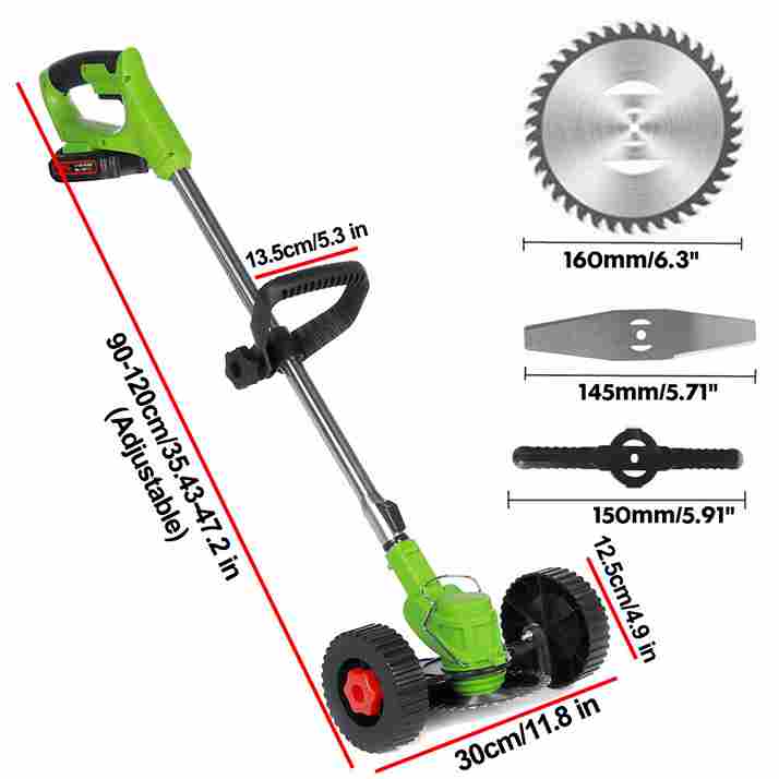 88V Electric Cordless Lawn Grass Weed Wacker Edge Trimmer - FOFOPO