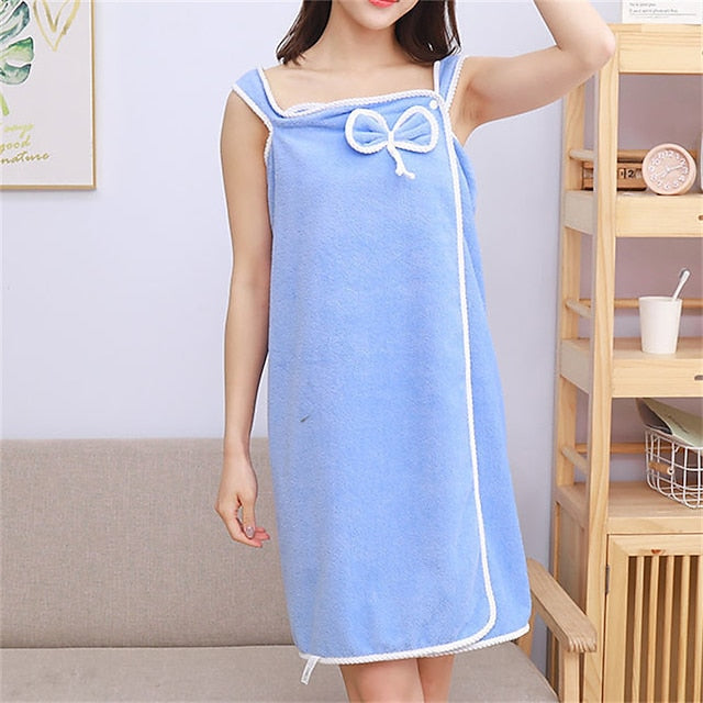 Plus Size 80-180 Catties Wearable Bath Towel Sling Bathrobe Bath Skirt Thickened Pure Cotton Absorbent - FOFOPO