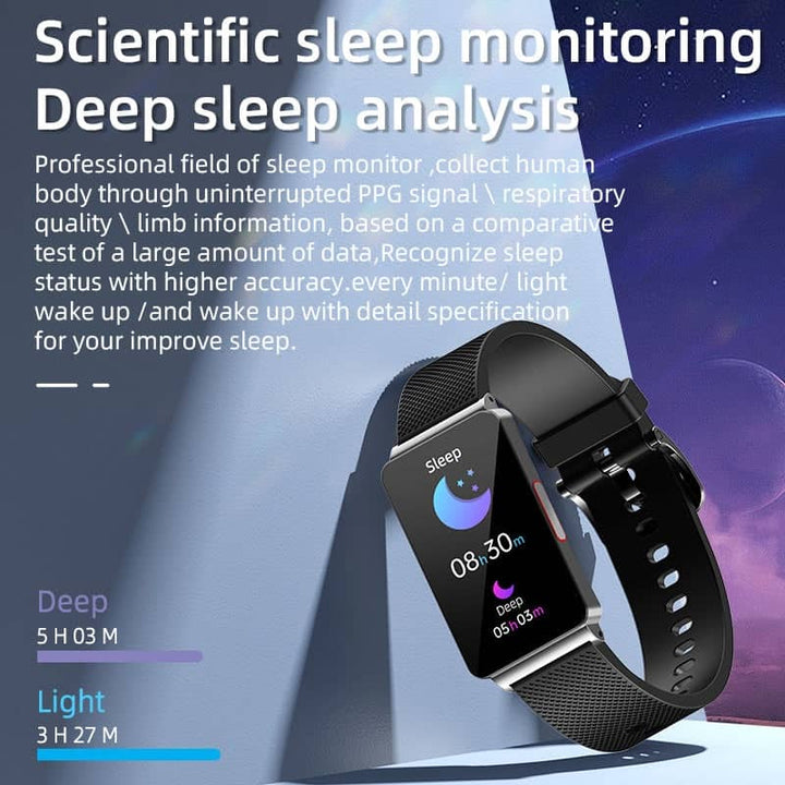 One-click Blood Glucose Blood Pressure Sleep Heart Rate Measurement Sports Smart Bracelet - FOFOPO