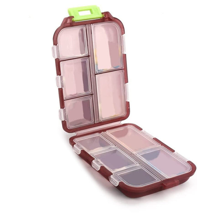 10 Grids Pill Case Weekly Travel Pill Organizer Portable Pill Box - FOFOPO