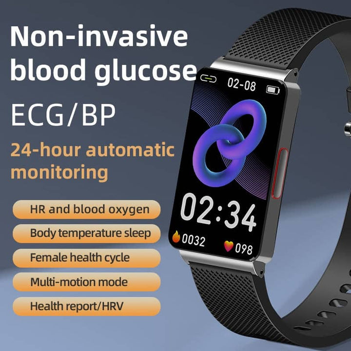 One-click Blood Glucose Blood Pressure Sleep Heart Rate Measurement Sports Smart Bracelet - FOFOPO