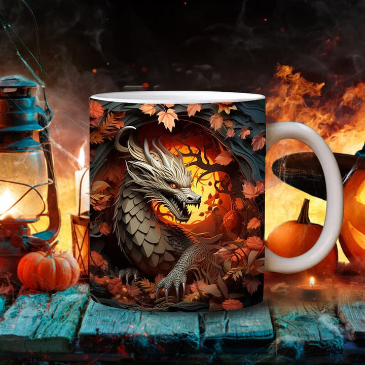 3D Dragon Cracked Hole Coffee Mug - FOFOPO