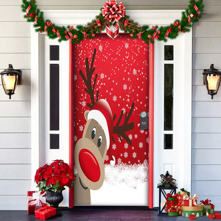 Nightmare Before Christmas Outdoor Decorations Props Christmas Elves Door Cover - FOFOPO