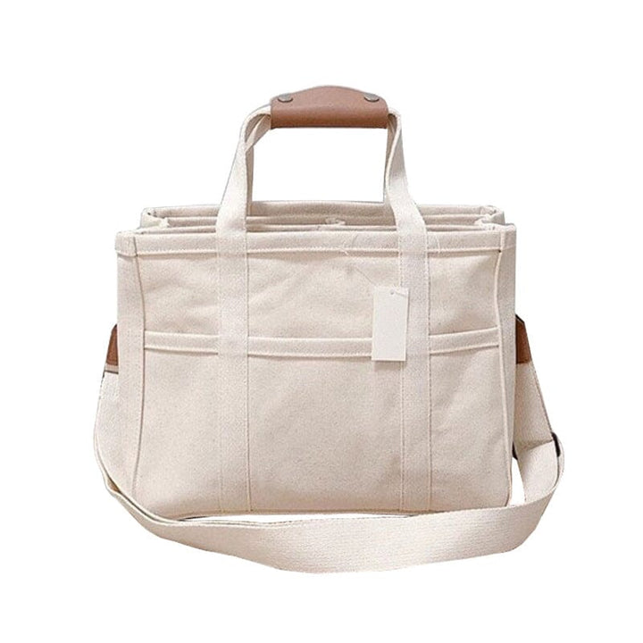 Solid Color Canvas Tote Bag - FOFOPO