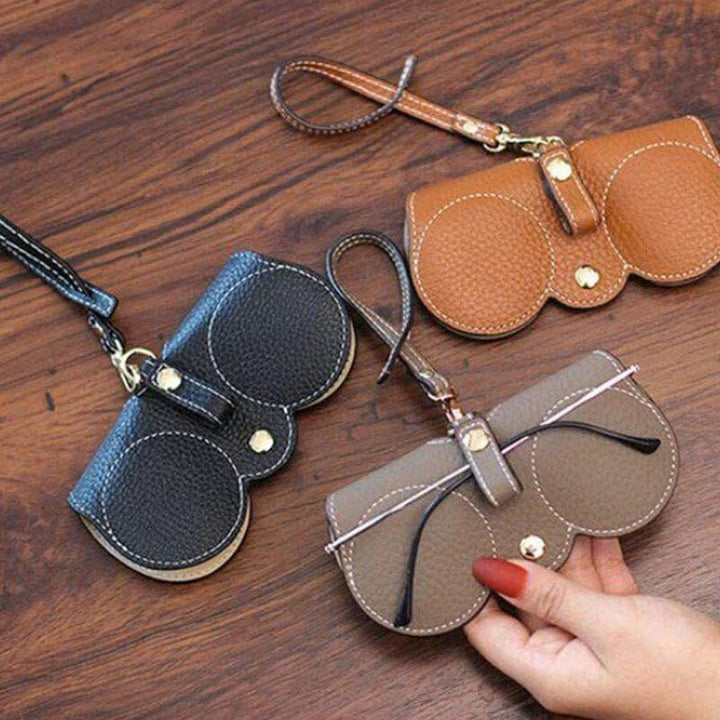 Portable Sunglasses Storage Case, Soft Leather Sunglasses Bag - FOFOPO