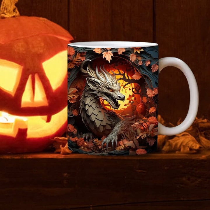 3D Dragon Cracked Hole Coffee Mug - FOFOPO