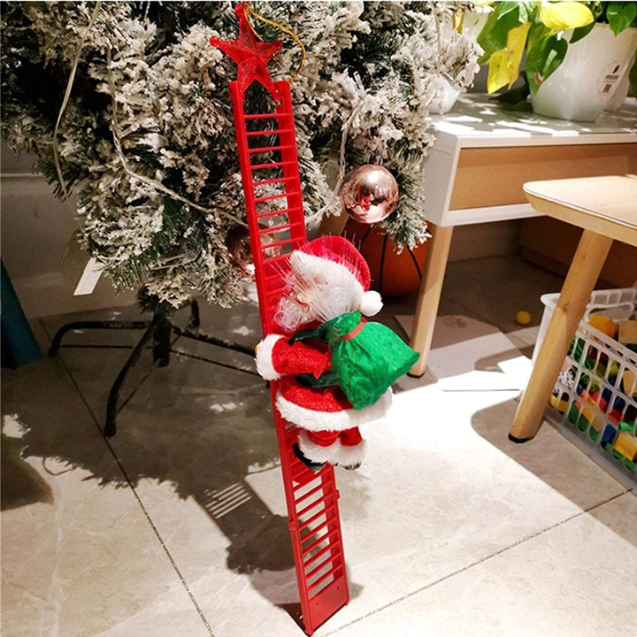 Electric Santa Claus Climbing Ladder with Music - FOFOPO