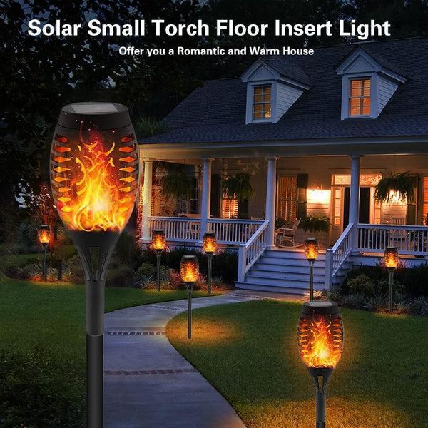 Solar Powered Fire Flame Design Garden Light