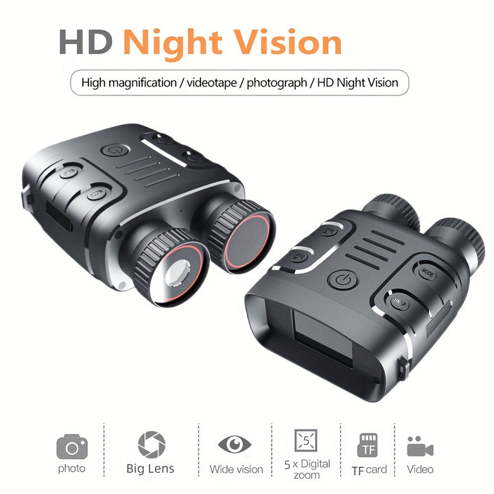 1080P Binocular Infrared Night-Visions Device 5X Binocular Day Night Use Photo Video Taking Digital Zoom - FOFOPO