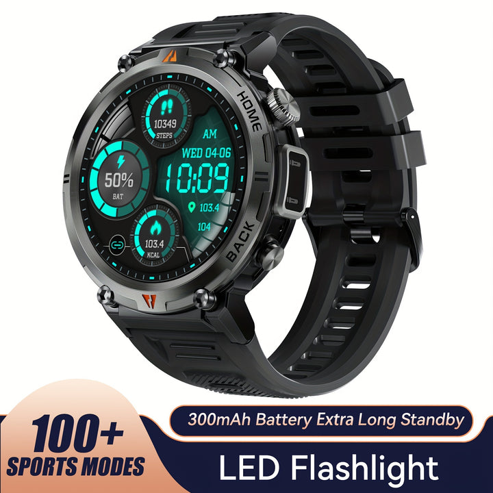 Sports Smart Watch For Men: LED Lighting, Answer/Make Calls, Outdoor Sports Watch, Fitness Tracker, Pedometer - FOFOPO