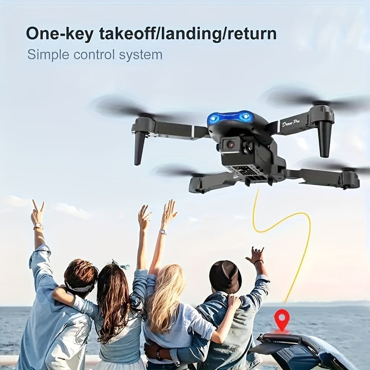 New E99 K3 Professional RC Drone, Dual Camera Double Folding RC Height Hold Remote Control Toy - FOFOPO