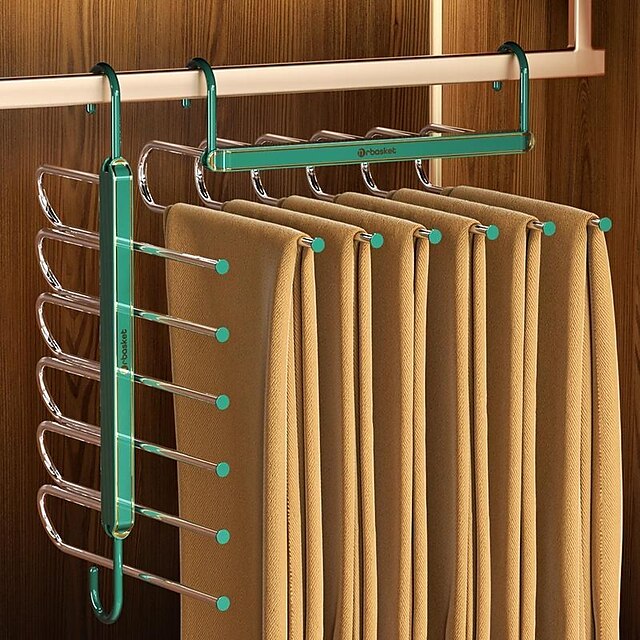 Folding Pant Rack Telescopic Multi-functional Pant Hanger Home Hanging Pant Special Pant Clip Wardrobe Storage Artifac - FOFOPO