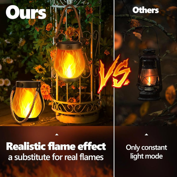 Dancing flame Solar Lantern Outdoor Lights