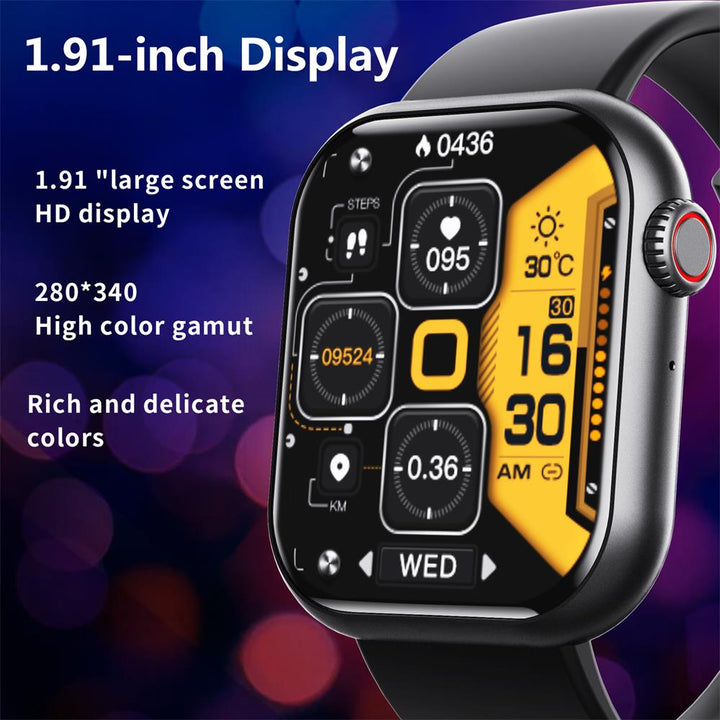 Blood Sugar Blood Pressure Heart Rate Blood oxygen Sleep Monitoring Waterproof Smartwatch - FOFOPO