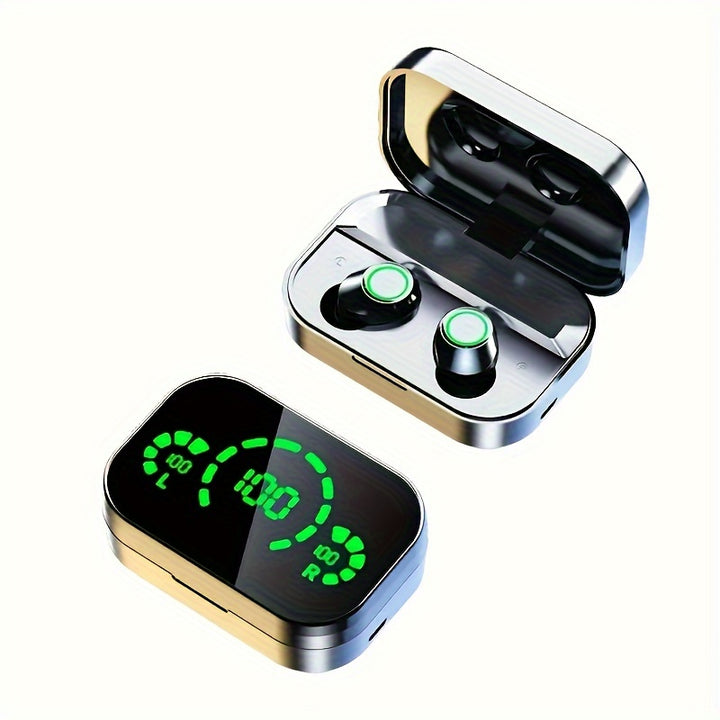 2024 Triple-Display Smart Wireless Earbuds - HD Audio, Sweatproof, Mirror Design - FOFOPO