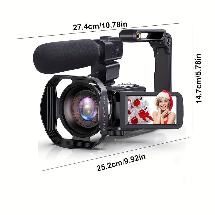 18X Digital Zoom Digital Camera, 4K Video Camera Camcorder Vlogging Camera Recorder - FOFOPO