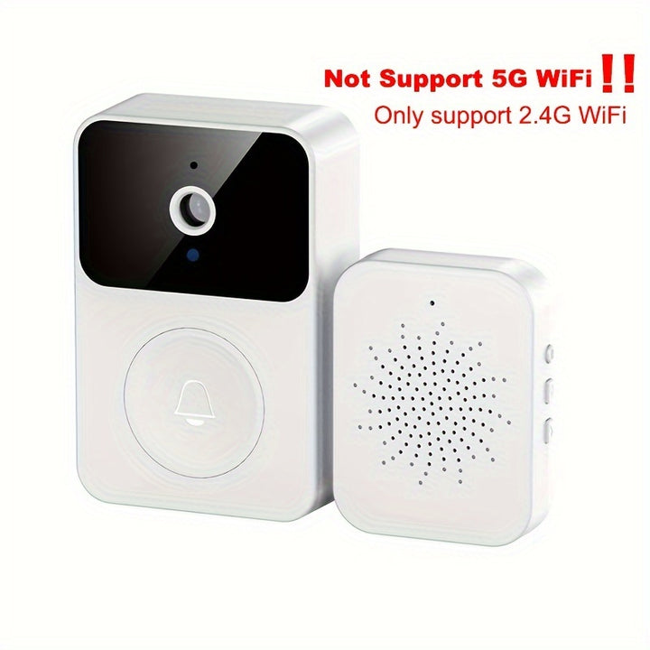 Intelligent Visual Doorbell Home Intercom HD Night Vision WiFi Rechargeable Security Door Doorbell - FOFOPO