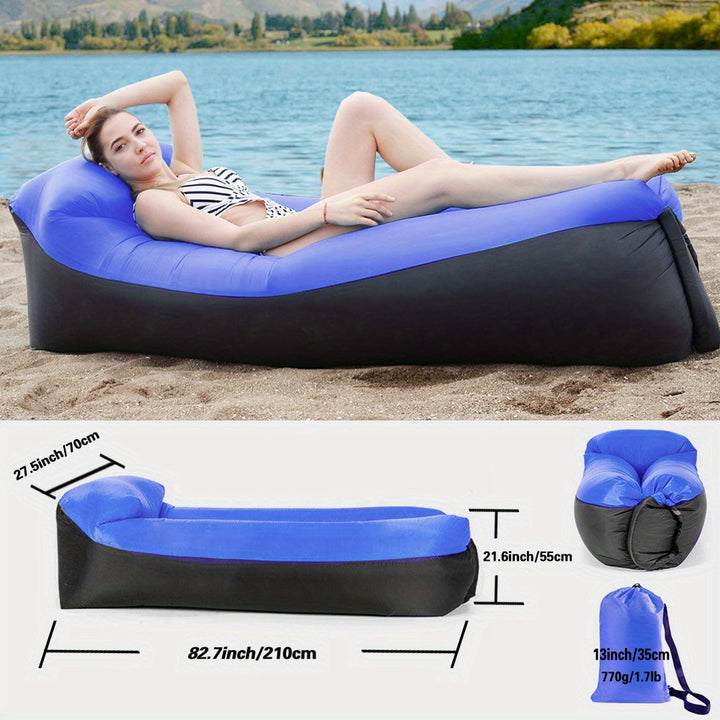 Inflatable Lounger Air Sofa Hammock - Portable, Waterproof & Leakproof - FOFOPO