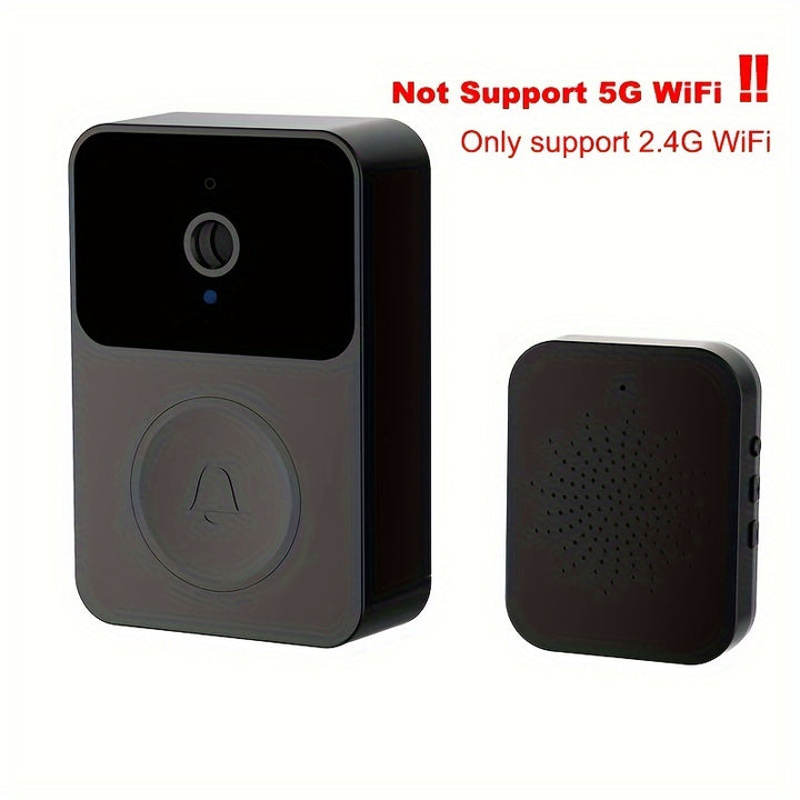 Intelligent Visual Doorbell Home Intercom HD Night Vision WiFi Rechargeable Security Door Doorbell - FOFOPO