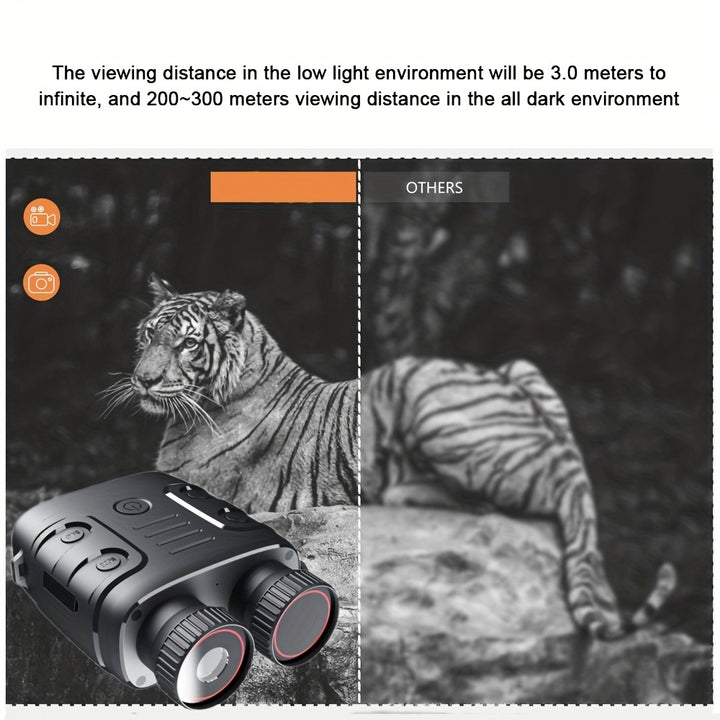 1080P Binocular Infrared Night-Visions Device 5X Binocular Day Night Use Photo Video Taking Digital Zoom - FOFOPO