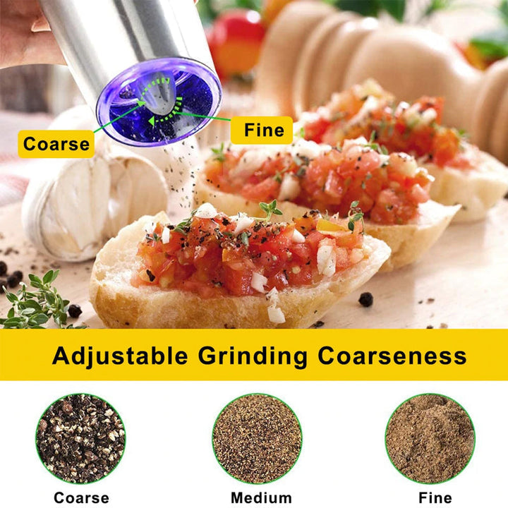 Automatic Electric Gravity Induction Salt and Pepper Grinder - FOFOPO