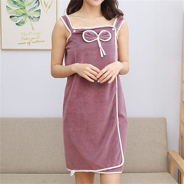 Plus Size 80-180 Catties Wearable Bath Towel Sling Bathrobe Bath Skirt Thickened Pure Cotton Absorbent - FOFOPO