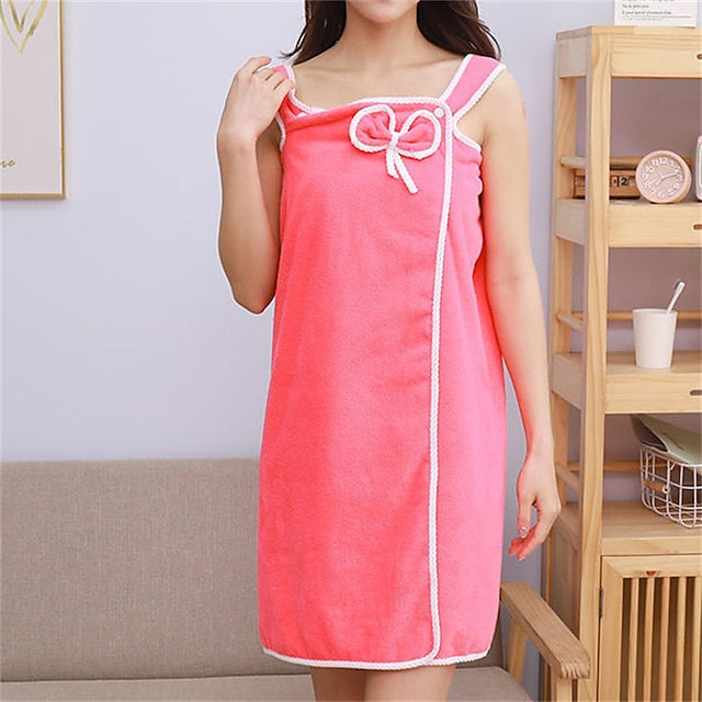 Plus Size 80-180 Catties Wearable Bath Towel Sling Bathrobe Bath Skirt Thickened Pure Cotton Absorbent - FOFOPO