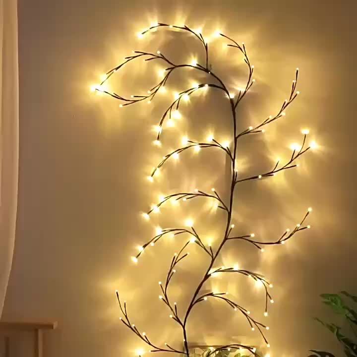 144 Led Branch Cane Light - Perfect Ambiance for Outdoor Spaces, Living Rooms, and Bedrooms - FOFOPO