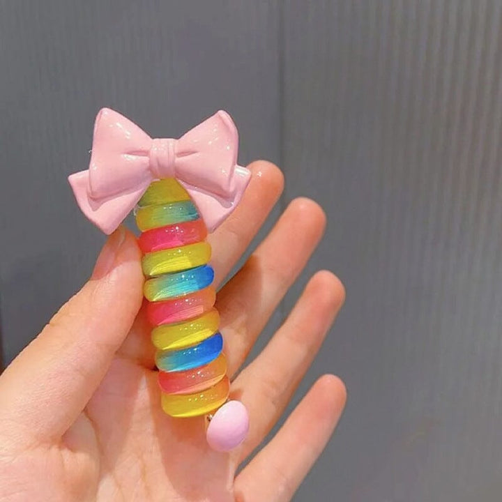 Colorful Telephone Wire Hair Bands for Girls - FOFOPO