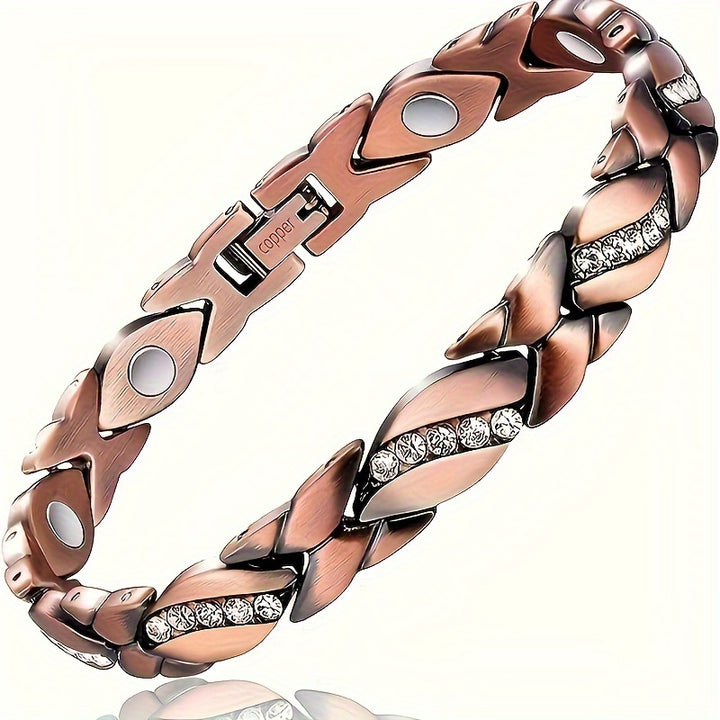 Womens 3500 Gauss Copper Magnetic Therapy Bracelet - FOFOPO