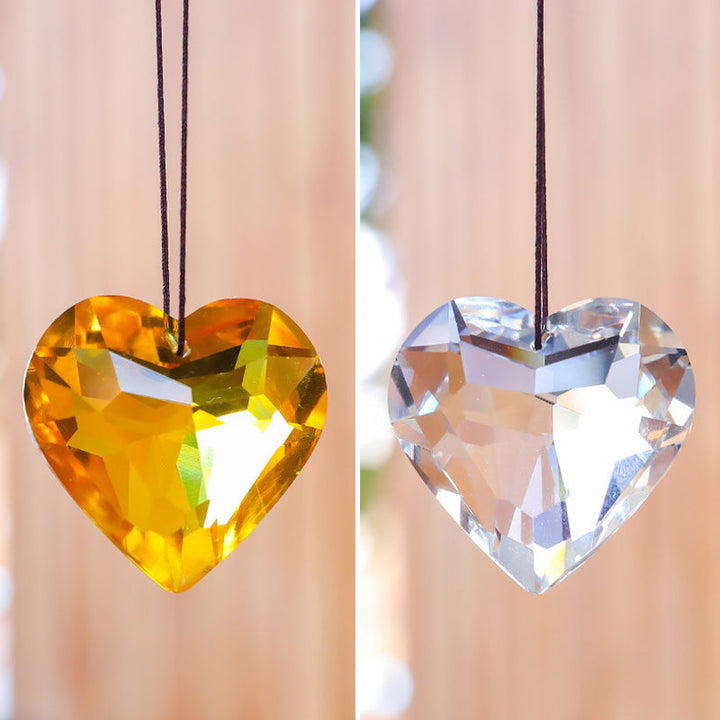 Hanging Heart Suncatcher Prism Crafts - FOFOPO