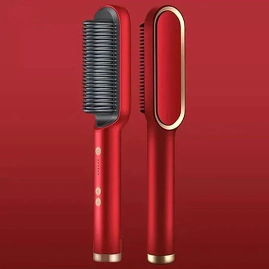 2 in 1 Negative Ion Hair Straightener Styling Comb - FOFOPO