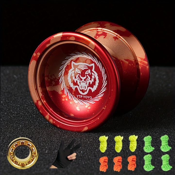 10-Rope Professional Yo-Yo - High-Performance Unresponsive Metal Aluminum Alloy Design - FOFOPO